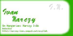 ivan marczy business card